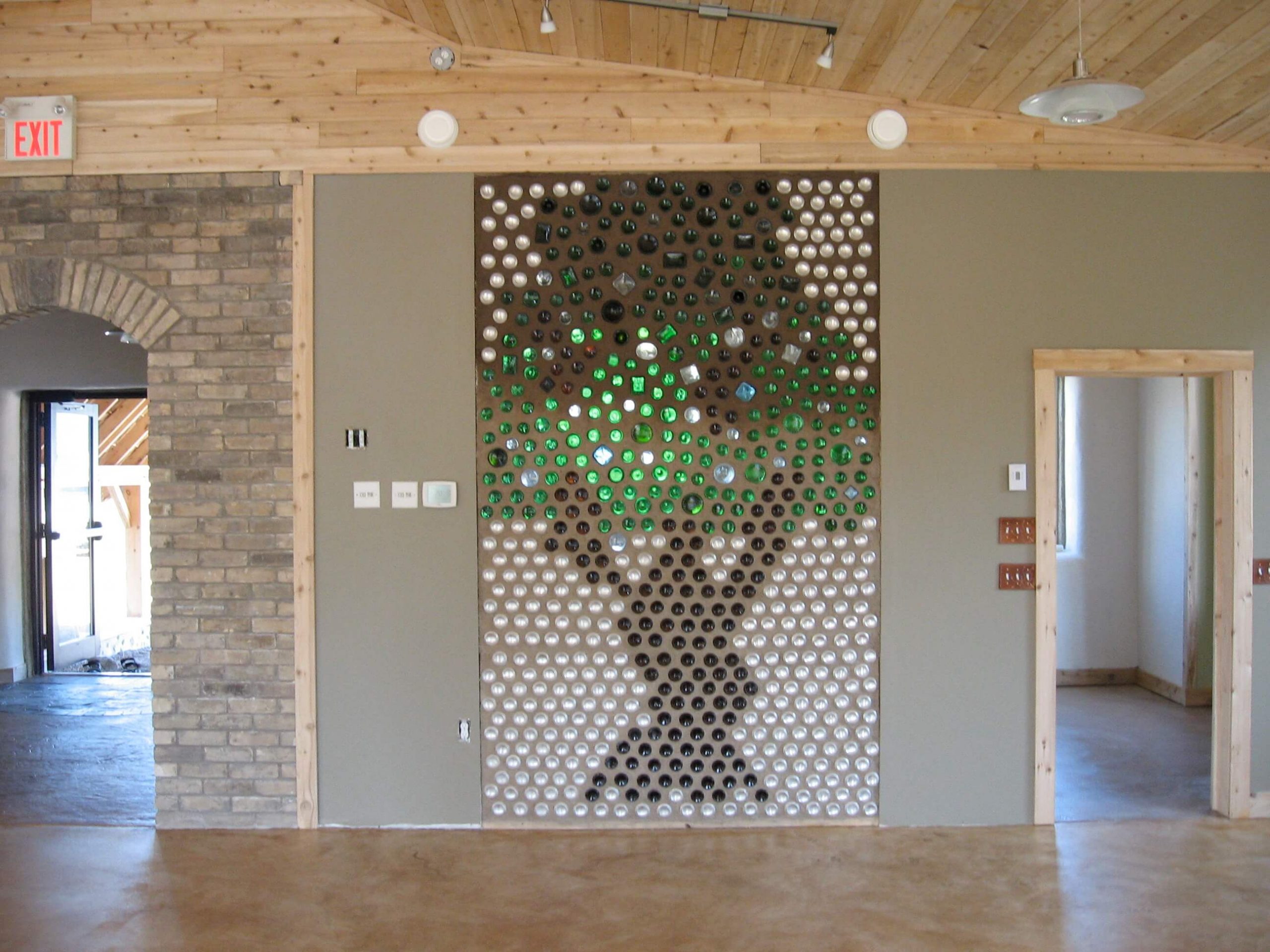 Building bottle wall features